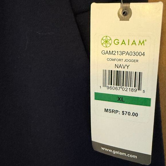 Gaiam Mens Joggers Sweatpants Casual Pants Gorpcore Athleisure Mens XL Blue NWT - Picture 3 of 7